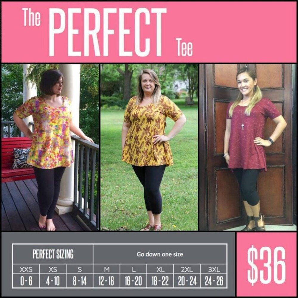 NWT XL Confetti Lularoe Perfect T - Picture 3 of 3